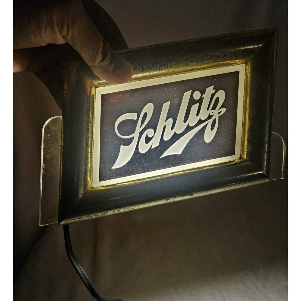 Schlitz Light Up Cash Register Breweriana Sign Fully Functional Vintage